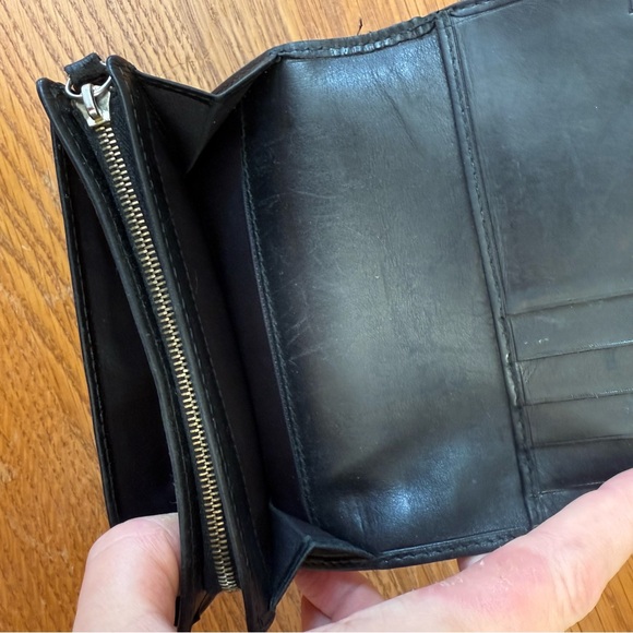 Coach Leather Wallet Black BiFold Snap Wallet Very Nicely Nice - Picture 6 of 11